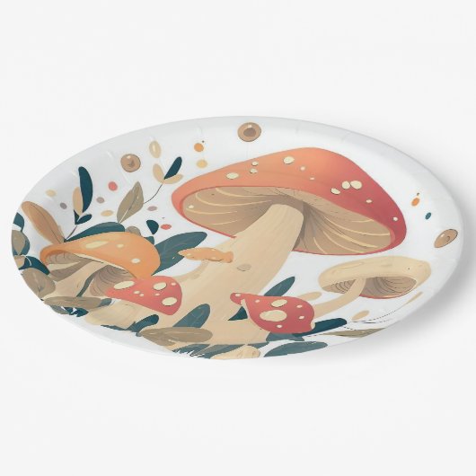 Mushroom Day Magic Pappteller (Schrägansicht)