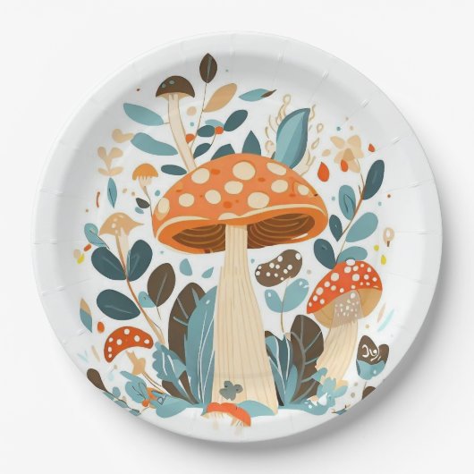 Mushroom Day Magic Pappteller (Vorderseite)