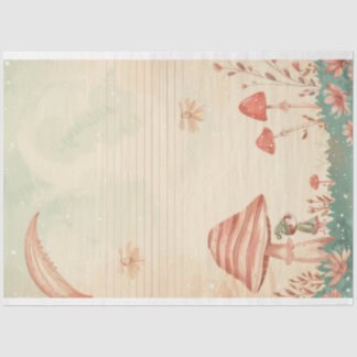 Mushroom der Fairy Whimsical Celestical Aesthetic Seidenpapier