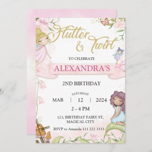 Mushroom der zweiten und dritten Hälfte des 5. 6. Einladung (Vorne/Hinten)