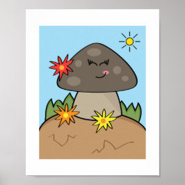 Mushroom Design #2 Illustration Print Kids Poster