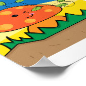 Mushroom Design #3 Illustration Print Poster (Ecke)