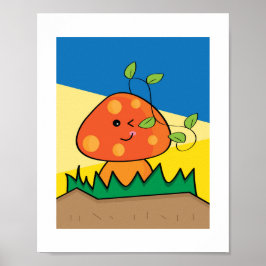 Mushroom Design #3 Illustration Print Poster