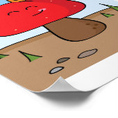 Mushroom Design #4 Illustration Poster (Ecke)