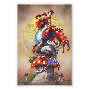 Mushroom Dragon 4x6 Print Fotodruck