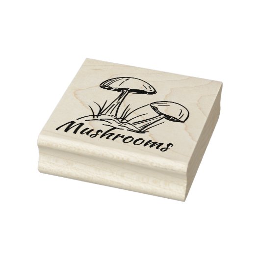 Mushroom Duo Original Hand Zeichnend Gummistempel (Stempel)