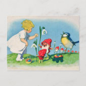 Mushroom Elves Easter Postcard Feiertagspostkarte (Vorderseite)