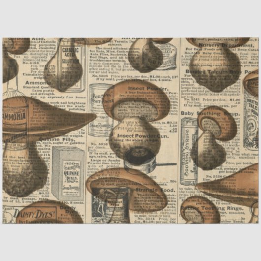Mushroom Ephemera Design Series #12 Seidenpapier (Vorderseite)
