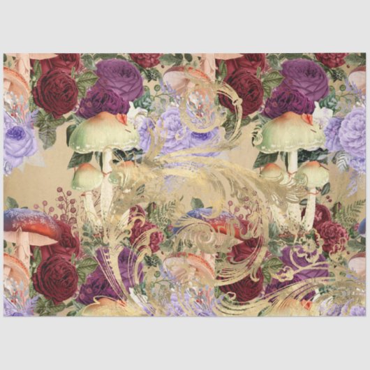 Mushroom Ephemera Design Series #3 Seidenpapier (Vorderseite)