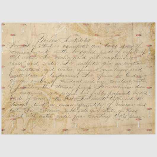 Mushroom Ephemera Design Series #4 Seidenpapier (Vorderseite)