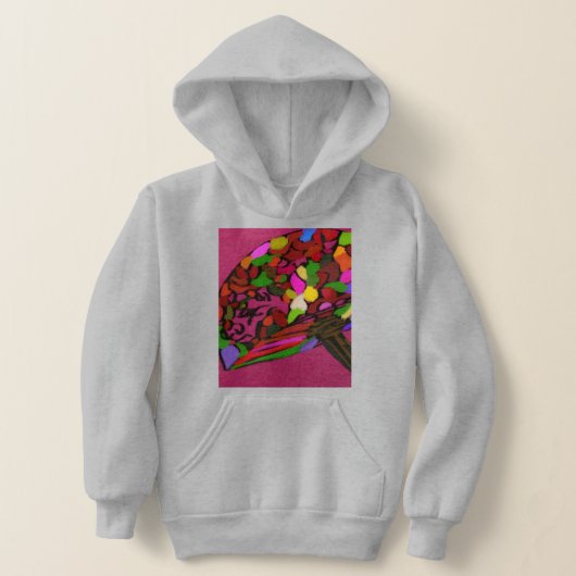 Mushroom Face Character Art Hoodie (Ablage )