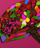 Mushroom Face Character Art Hoodie (Halsband)