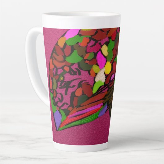 Mushroom Face Character Art Large Mug Milchtasse (Linke Ecke)