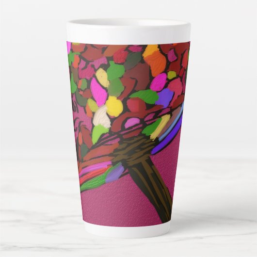 Mushroom Face Character Art Large Mug Milchtasse (Vorderseite)