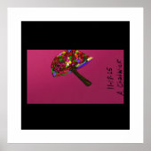 Mushroom Face Character Art Poster (Vorne)