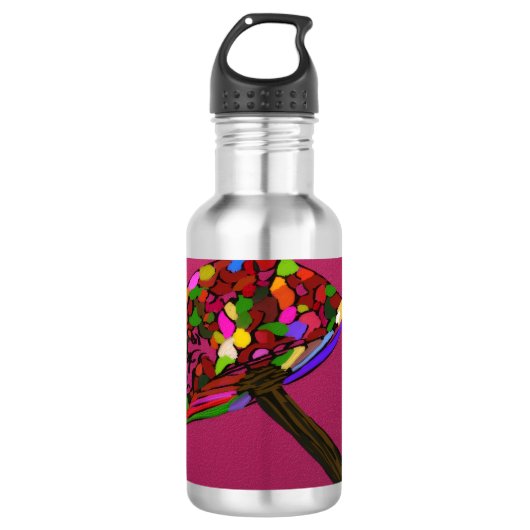 Mushroom Face Character Art Stainless Steel Bottle Edelstahlflasche (Vorderseite)