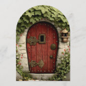 Mushroom Fairy First Birthday Party Einladung (Rückseite)