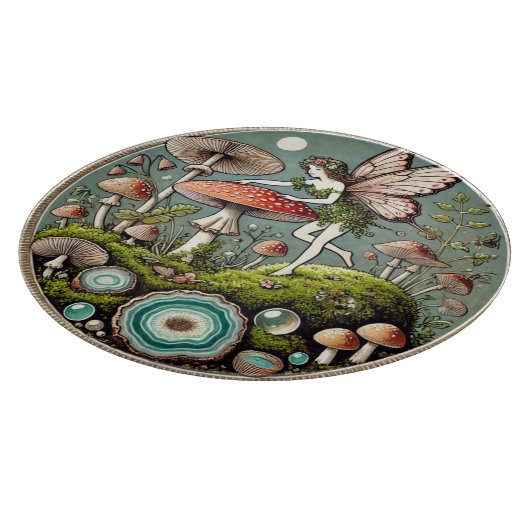 Mushroom Fairy Forager Schneidebrett (Ecke)