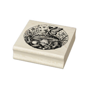 Mushroom Fairy Forest Fungus Gummistempel