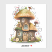 Mushroom Fairy House Sticker (Blatt)