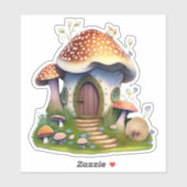 Mushroom Fairy House Sticker (Blatt)