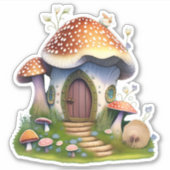 Mushroom Fairy House Sticker (Vorderseite)