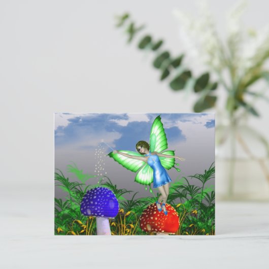 Mushroom Fairy Postkarte (Stehend Vorderseite)