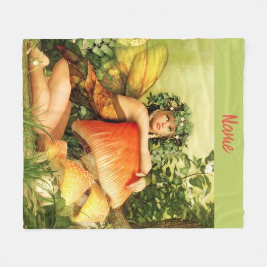 Mushroom Fairy Thunder_Cove Fleecedecke (Vorderseite (Horizontal))