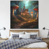Mushroom Fairytale Forest Leinwanddruck (Insitu (Schlafzimmer))
