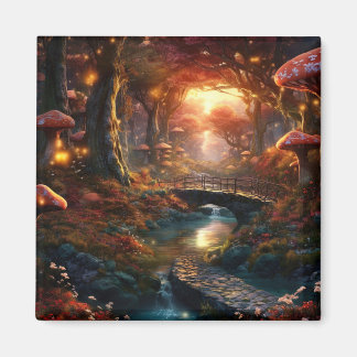 Mushroom Fairytale Forest Magnet
