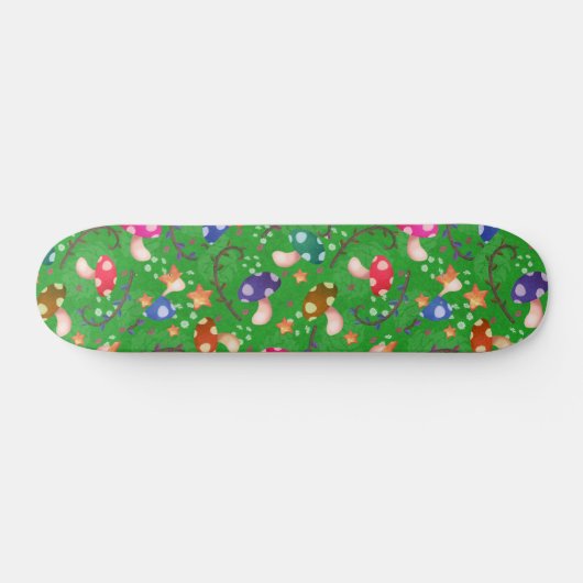 Mushroom Fairytale Regenbogen Skateboard (Horizontal)