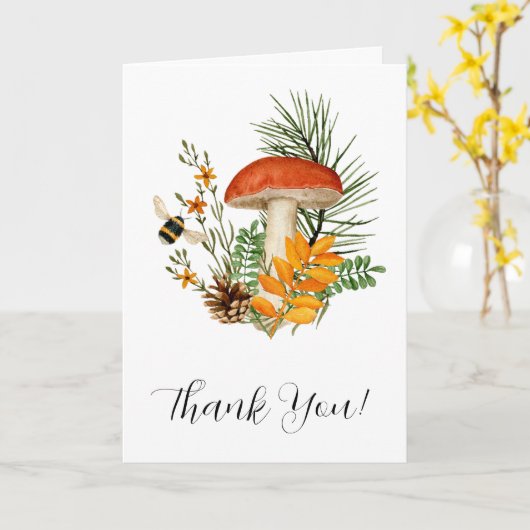 Mushroom-Faltenkarte Karte (Gelbe Blume)