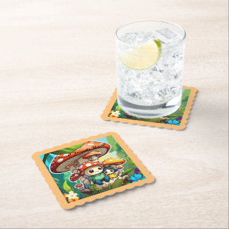 "Mushroom Family Adventure" Untersetzer