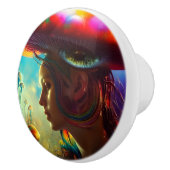 Mushroom Fantasies AI Generated Art Keramikknauf (Rechts)