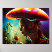 Mushroom Fantasies AI Generated Art Poster (Vorne)