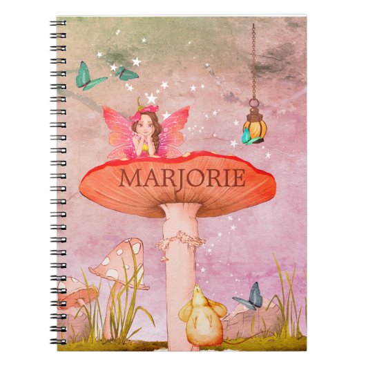 Mushroom Fantasy Faiary School Notizblock (Vorderseite)