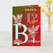 Mushroom Fantasy Fairies Gold Age Card Karte (Gelbe Blume)