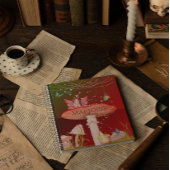 Mushroom Fantasy Fairy Magical Enchanted School Notizblock