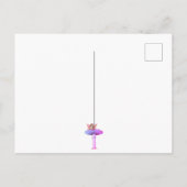 Mushroom Fantasy Fairy Magical Lila Postkarte (Rückseite)