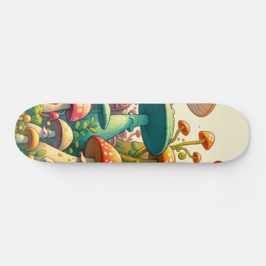 Mushroom Fantasy Forest Skateboard (Horizontal)