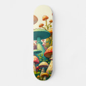 Mushroom Fantasy Forest Skateboard (Vorderseite)