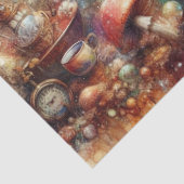 Mushroom Fantasy Szene Alice Wonderland Decoupage Seidenpapier (Ausschnitt)