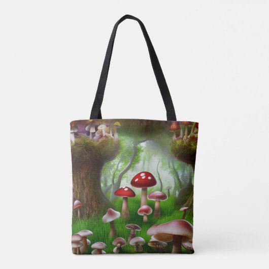 Mushroom-Fantasy-Wald Tasche (Rückseite)