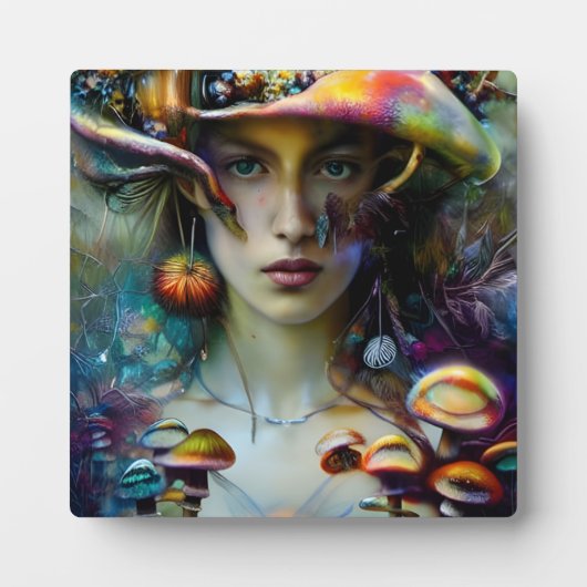 Mushroom Fantasy Woman Fotoplatte (Vorderseite)