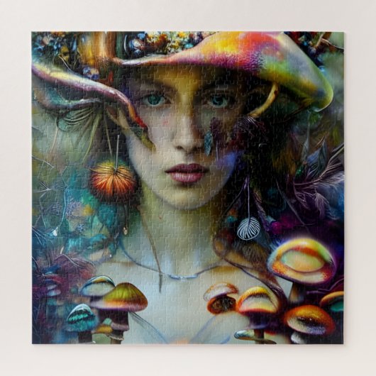 Mushroom Fantasy Woman Puzzle (Vertikal)