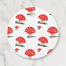 Mushroom Favor Tags Geschenkanhänger