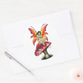 Mushroom Fekleers Runder Aufkleber (Umschlag)