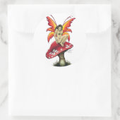 Mushroom Fekleers Runder Aufkleber (Tasche)