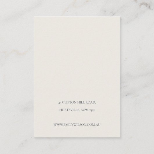 Mushroom Fern Foliage Early Necklace Display Visitenkarte (Rückseite)