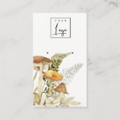 Mushroom Fern Foliage Logo Ohrring-Anzeige Visitenkarte (Vorderseite)